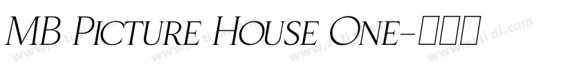 MB Picture House One字体转换